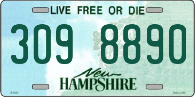 NH license plate 3098890