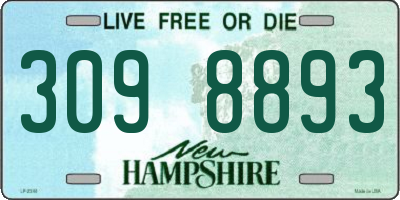 NH license plate 3098893