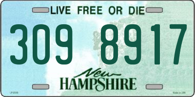 NH license plate 3098917