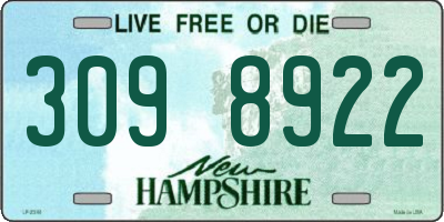 NH license plate 3098922