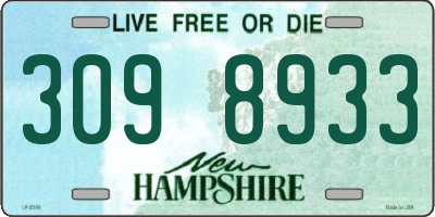 NH license plate 3098933