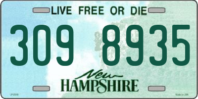 NH license plate 3098935