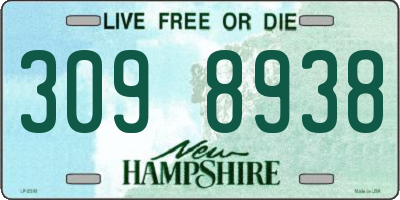 NH license plate 3098938