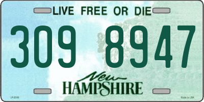 NH license plate 3098947