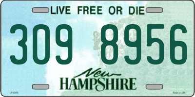 NH license plate 3098956