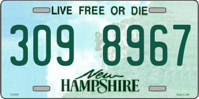 NH license plate 3098967