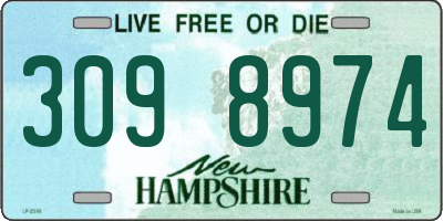 NH license plate 3098974