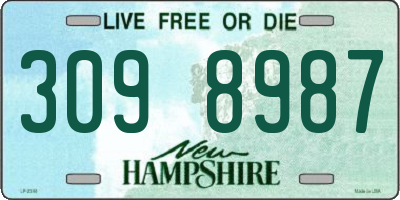 NH license plate 3098987