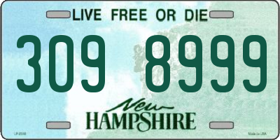 NH license plate 3098999
