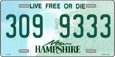 NH license plate 3099333