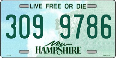 NH license plate 3099786