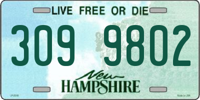 NH license plate 3099802