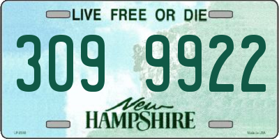 NH license plate 3099922