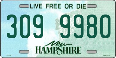 NH license plate 3099980