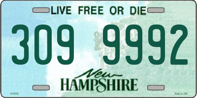 NH license plate 3099992