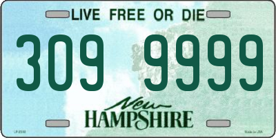 NH license plate 3099999