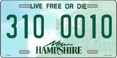 NH license plate 3100010