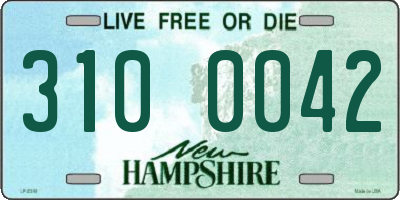 NH license plate 3100042