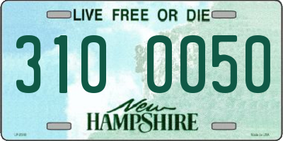 NH license plate 3100050
