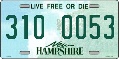 NH license plate 3100053