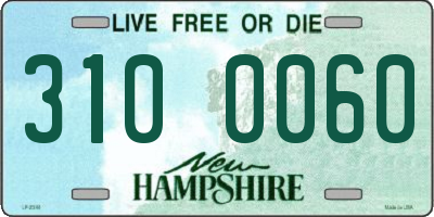NH license plate 3100060