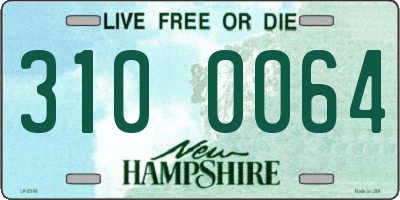 NH license plate 3100064