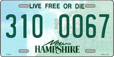 NH license plate 3100067