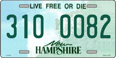 NH license plate 3100082