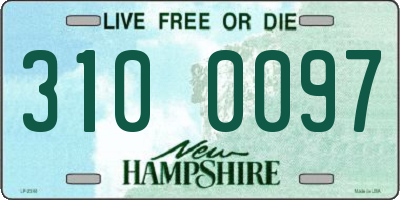 NH license plate 3100097