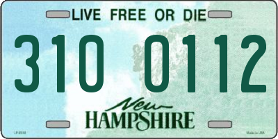 NH license plate 3100112