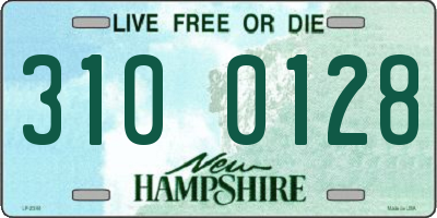 NH license plate 3100128
