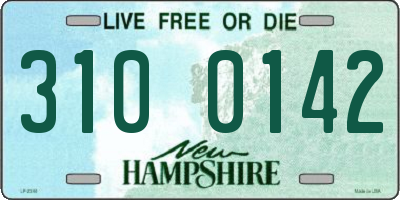 NH license plate 3100142