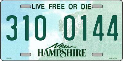 NH license plate 3100144
