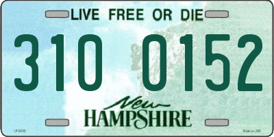 NH license plate 3100152