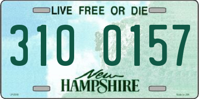 NH license plate 3100157