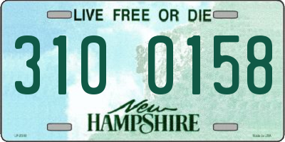 NH license plate 3100158