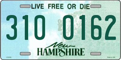 NH license plate 3100162