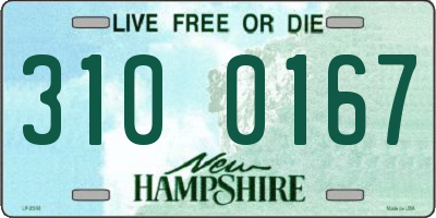 NH license plate 3100167