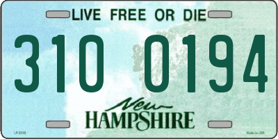 NH license plate 3100194