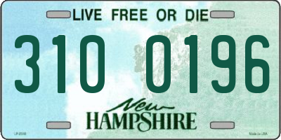 NH license plate 3100196