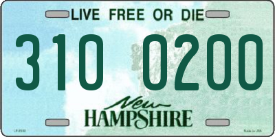 NH license plate 3100200