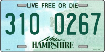 NH license plate 3100267