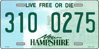 NH license plate 3100275