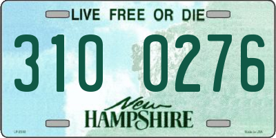 NH license plate 3100276