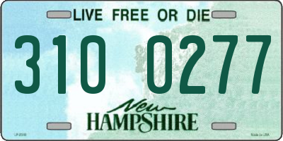 NH license plate 3100277