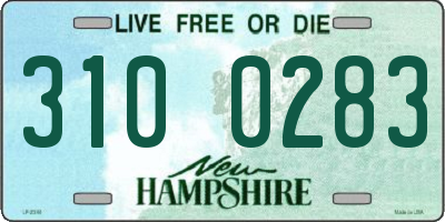 NH license plate 3100283