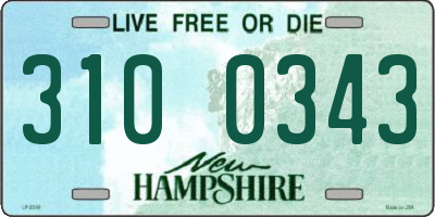 NH license plate 3100343