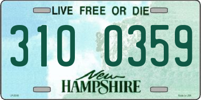 NH license plate 3100359