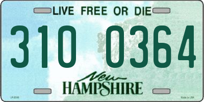 NH license plate 3100364