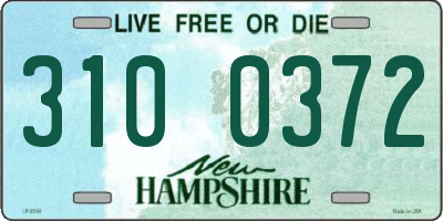 NH license plate 3100372